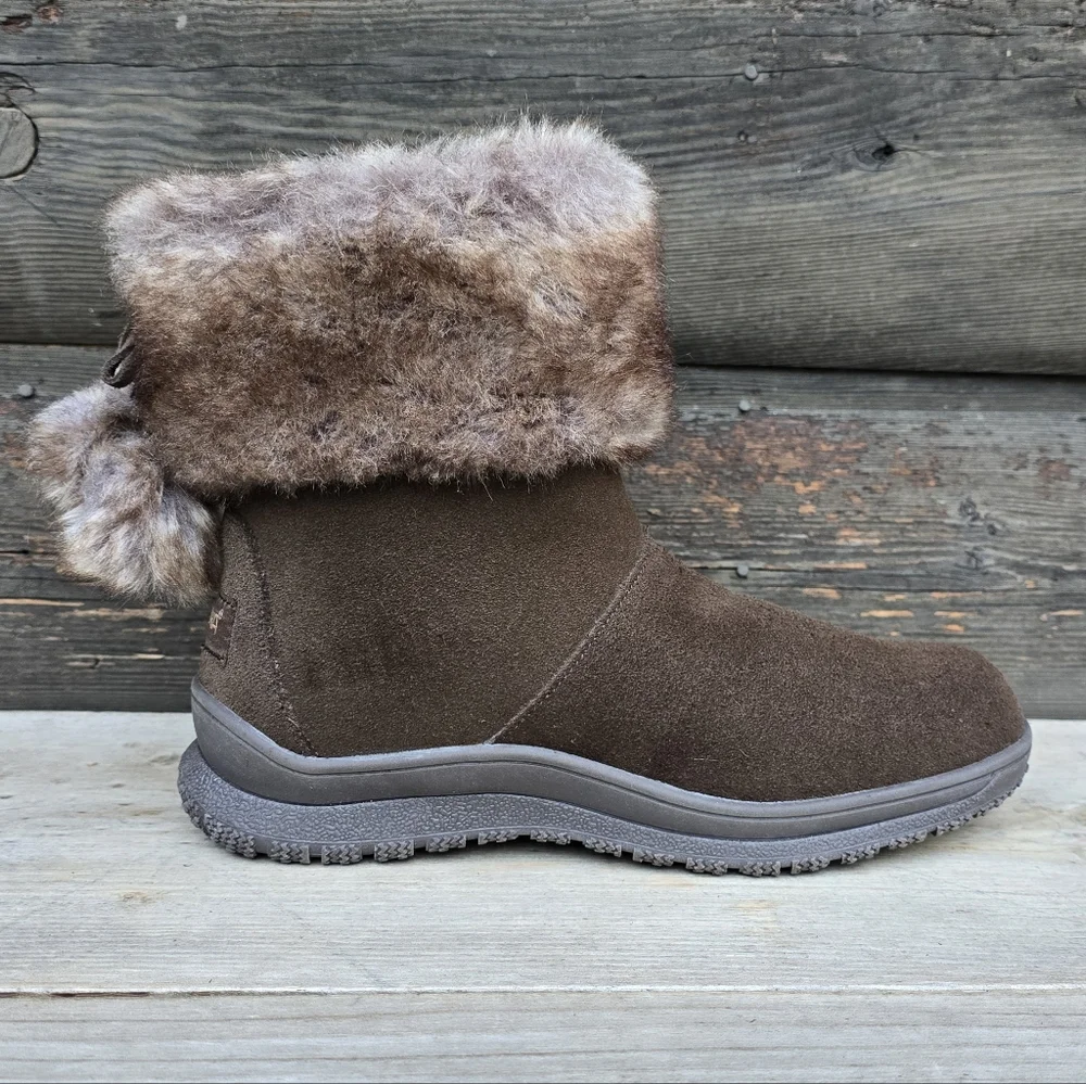Minnetonka NEW Somerville Y2K Cozy Boho Suede Plush Faux Fur Winter Boots 7M